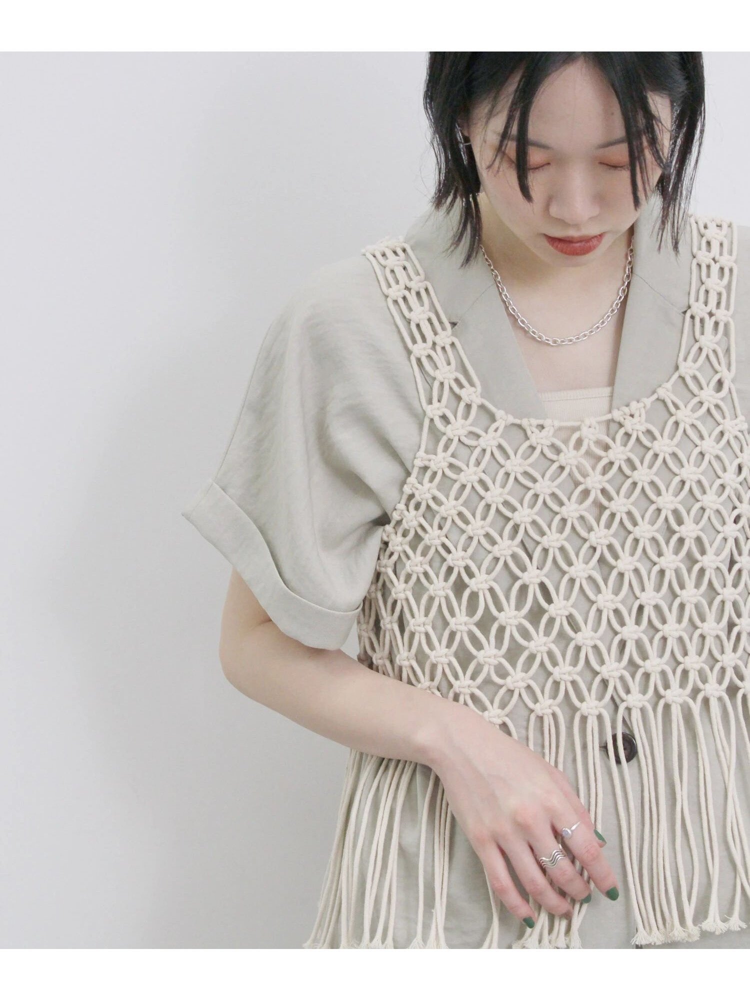 【サマンサモスモス/Samansa Mos2】のコードビスチェ インテリア・キッズ・メンズ・レディースファッション・服の通販 founy(ファニー) 　ファッション　Fashion　レディースファッション　WOMEN　トップス・カットソー　Tops/Tshirt　ビスチェ　Bustier　カットソー　Cut And Sew　シンプル　Simple　ビスチェ　Bustier　キナリ|ID: prp329100004530875 ipo3291000000032031230