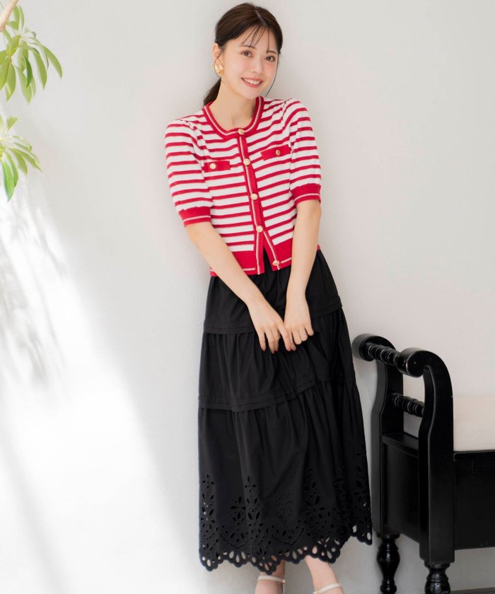 【ノエラ/Noela】の刺繍マキシスカート インテリア・キッズ・メンズ・レディースファッション・服の通販 founy(ファニー) https://founy.com/ ファッション Fashion レディースファッション Ladies' Fashion Online スカート Skirt おすすめ Recommend カッティング Cutting ティアードスカート Tiered Skirt トレンド Trend ポケット Pocket マキシ Maxi |ID: prp329100004530876 ipo3291000000032612025