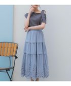 【ノエラ/Noela】の刺繍マキシスカート サックス|ID: prp329100004530876 ipo3291000000032612028