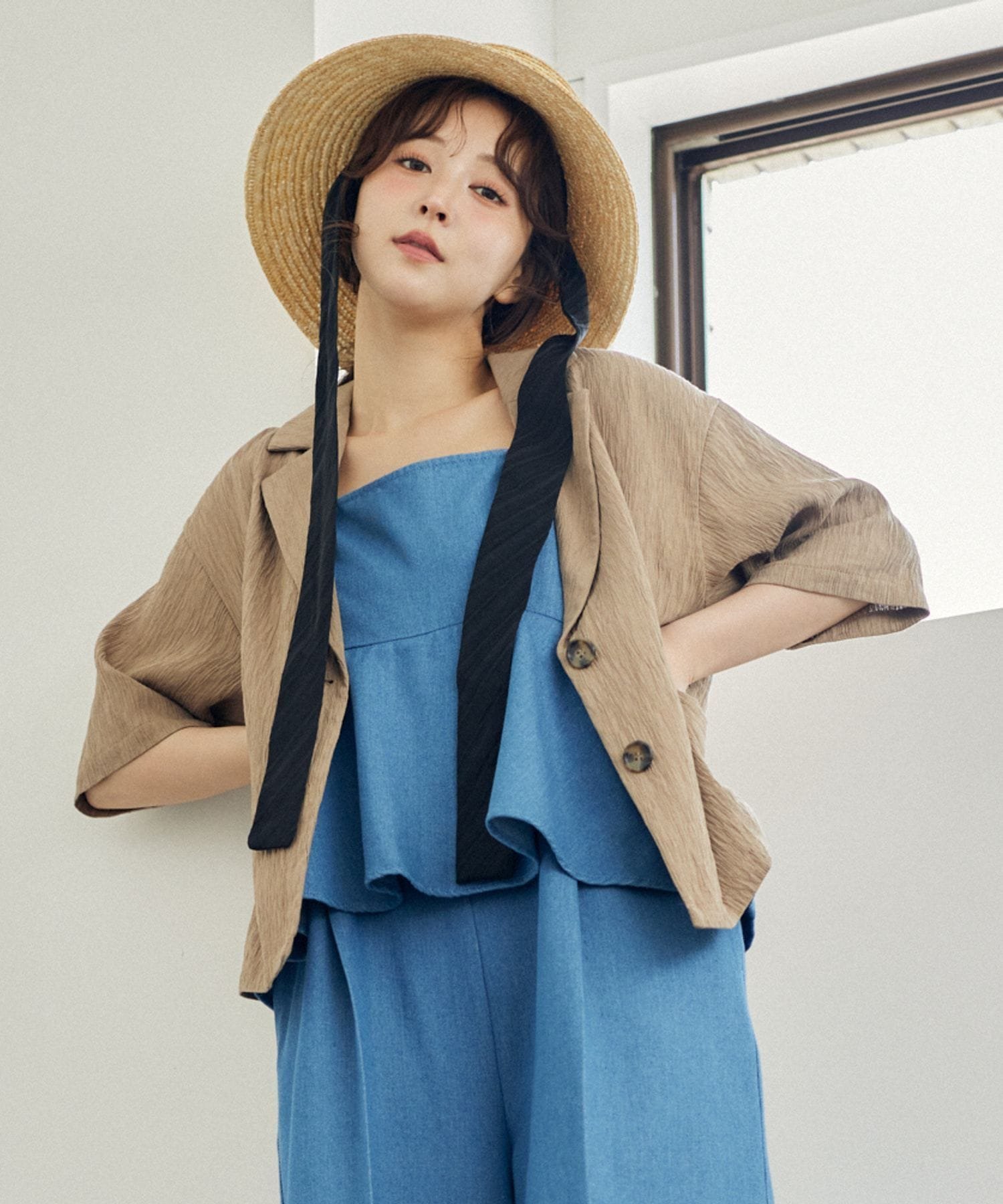 【ミスティ ウーマン/mysty woman】の楊柳シャツジャケット インテリア・キッズ・メンズ・レディースファッション・服の通販 founy(ファニー) 　ファッション　Fashion　レディースファッション　Fashion for Women　アウター　Coat / Outerwear Collection　レディースジャケット・軽アウター　Jackets　おすすめ　Recommended / Our Picks　ジャケット　Jacket, Outerwear　スリット　Slit, Slit Detail　デニム　Denim, Jeans Material　ロング　Long, Long-Length　夏　Summer　ダークベージュ52|ID: prp329100004530888 ipo3291000000033633126
