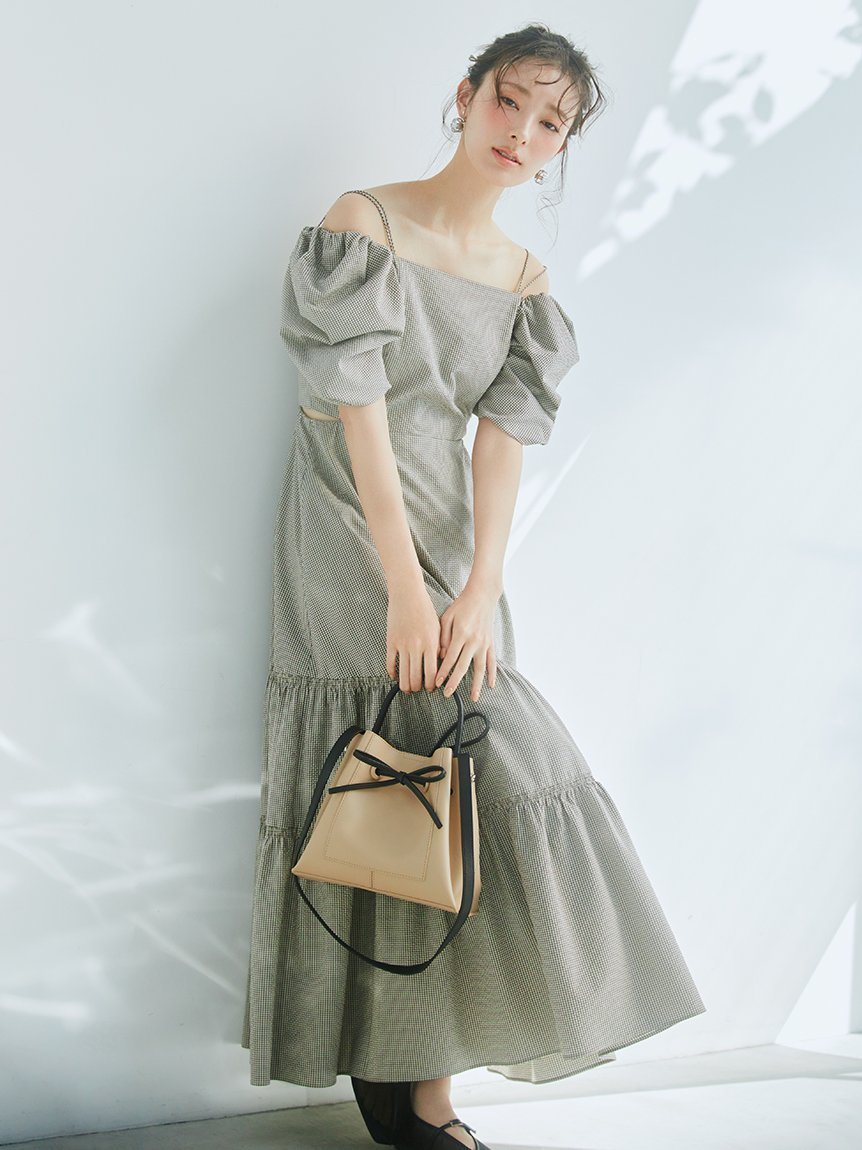 【フレイ アイディー/FRAY I.D】の【WEB限定カラー】3wayパフスリーブワンピース インテリア・キッズ・メンズ・レディースファッション・服の通販 founy(ファニー) 　ファッション　Fashion　レディースファッション　WOMEN　ワンピース　Dress　オフショル　Off Shoulder　オフショルダー　Off Shoulder　春　Spring　カットソー　Cut And Sew　キャミソール　Camisole　ギャザー　Gather　サッカー　Soccer　シャーリング　Shirring　スリット　Slit　スリーブ　Sleeve　ティアードスカート　Tiered Skirt　フィット　Fit　リネン　Linen　リボン　Ribbon　S/S・春夏　Ss・Spring/Summer　夏　Summer　エレガント 上品　Elegant　[限定]CHECK[931]|ID: prp329100004530890 ipo3291000000032031305