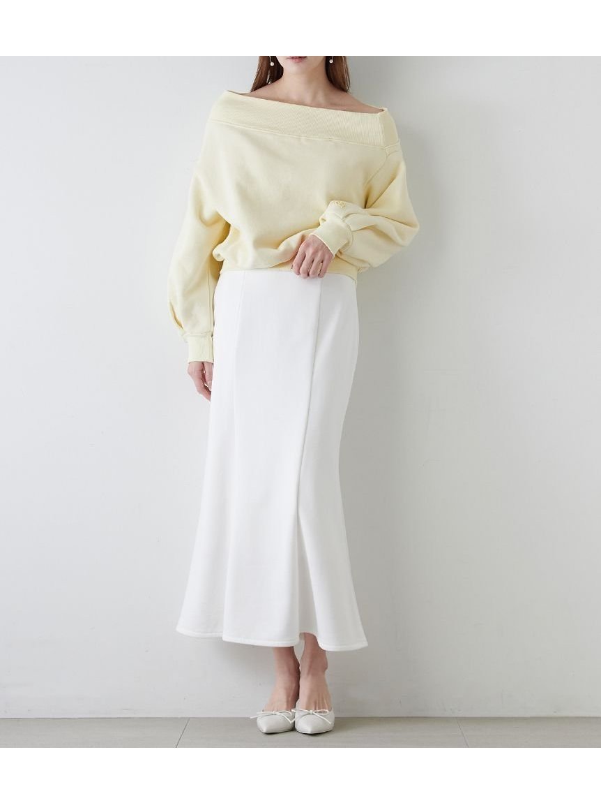 【スナイデル/SNIDEL】のスウェットナロースカート インテリア・キッズ・メンズ・レディースファッション・服の通販 founy(ファニー) 　ファッション　Fashion　レディースファッション　WOMEN　スカート　Skirt　おすすめ　Recommend　シンプル　Simple　スウェット　Sweat　マーメイド　Mermaid　WHT[001]|ID: prp329100004530923 ipo3291000000032031438
