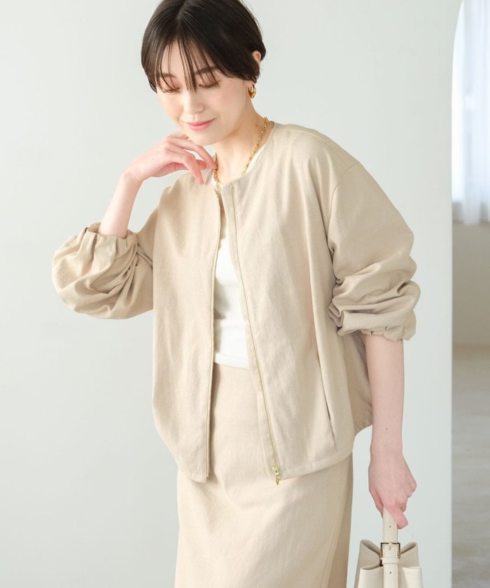 【エルーラ/Elura】のリネン混ブルゾン/316571 インテリア・キッズ・メンズ・レディースファッション・服の通販 founy(ファニー) https://founy.com/ ファッション Fashion レディースファッション WOMEN アウター Coat Outerwear ブルゾン Blouson/Jackets おすすめ Recommend デニム Denim フレア Flare ブルゾン Blouson リネン Linen 再入荷 Restock/Back In Stock/Re Arrival 夏 Summer 春 Spring |ID: prp329100004530924 ipo3291000000032073448