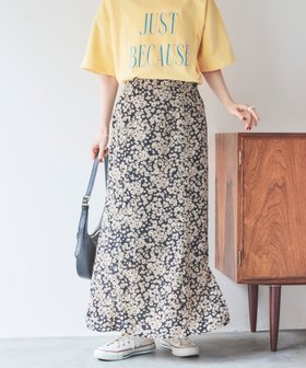 【ドゥ アルシーヴ/Doux archives】のEC限定【低身長さん向けSサイズ有】単色花デシンスカート 人気、トレンドファッション・服の通販 founy(ファニー) ファッション Fashion レディースファッション WOMEN スカート Skirt サイドジップ Side Zip スリット Slit プリント Print |ID:prp329100004530934