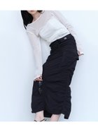 【フレイ アイディー/FRAY I.D】の【Champion】シャーリングストレートスカート BLK[009]|ID: prp329100004530941 ipo3291000000032031506