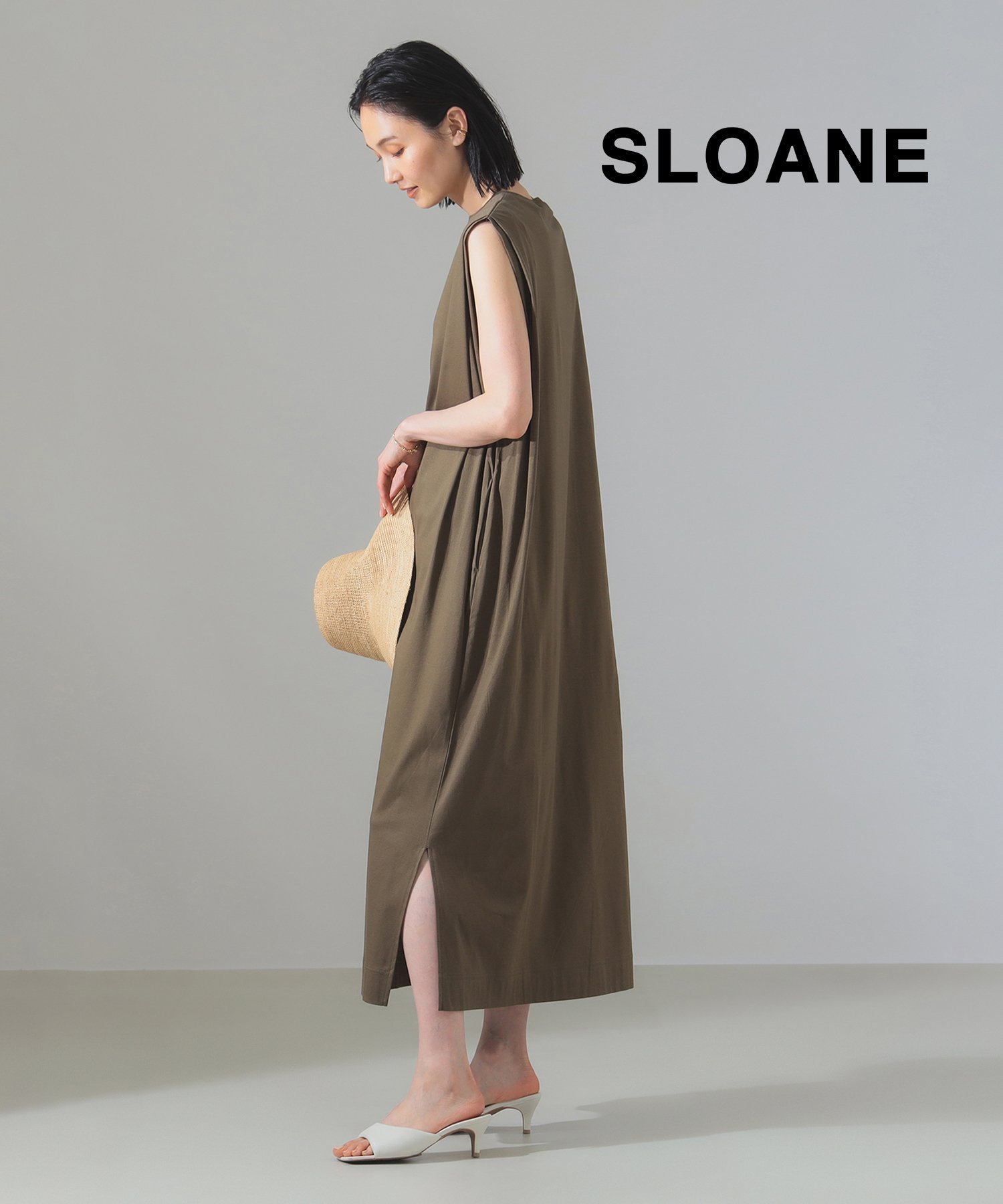 【デミルクス ビームス/Demi-Luxe BEAMS】の【7/11 9 59までポイント10倍】【別注】SLOANE / タックショルダー ワンピース 25SS 手洗い可 インテリア・キッズ・メンズ・レディースファッション・服の通販 founy(ファニー) 　ファッション　Fashion　レディースファッション　Fashion for Women　ワンピース　Dresses　インド　Indian Textile　エレガント 上品　Elegant　シューズ　Shoes, Footwear　ショルダー　Shoulder, Shoulder Strap　シルケット　Silket, Silky Cotton　ジャケット　Jacket, Outerwear　ストレッチ　Stretch, Stretchy Fabric　ストレート　Straight, Straight Cut　スリット　Slit, Slit Detail　ドレープ　Drape, Draping Fabric　ノースリーブ　Sleeveless, No-Sleeve　フラット　Flat, Flat Shoes　別注　Limited Edition, Custom Order　リラックス　Relax, Relaxed Fit　おすすめ　Recommended / Our Picks　2025年　2025　2025春夏・S/S　Spring/Summer 2025 SS25　KHAKI|ID: prp329100004530970 ipo3291000000032751237