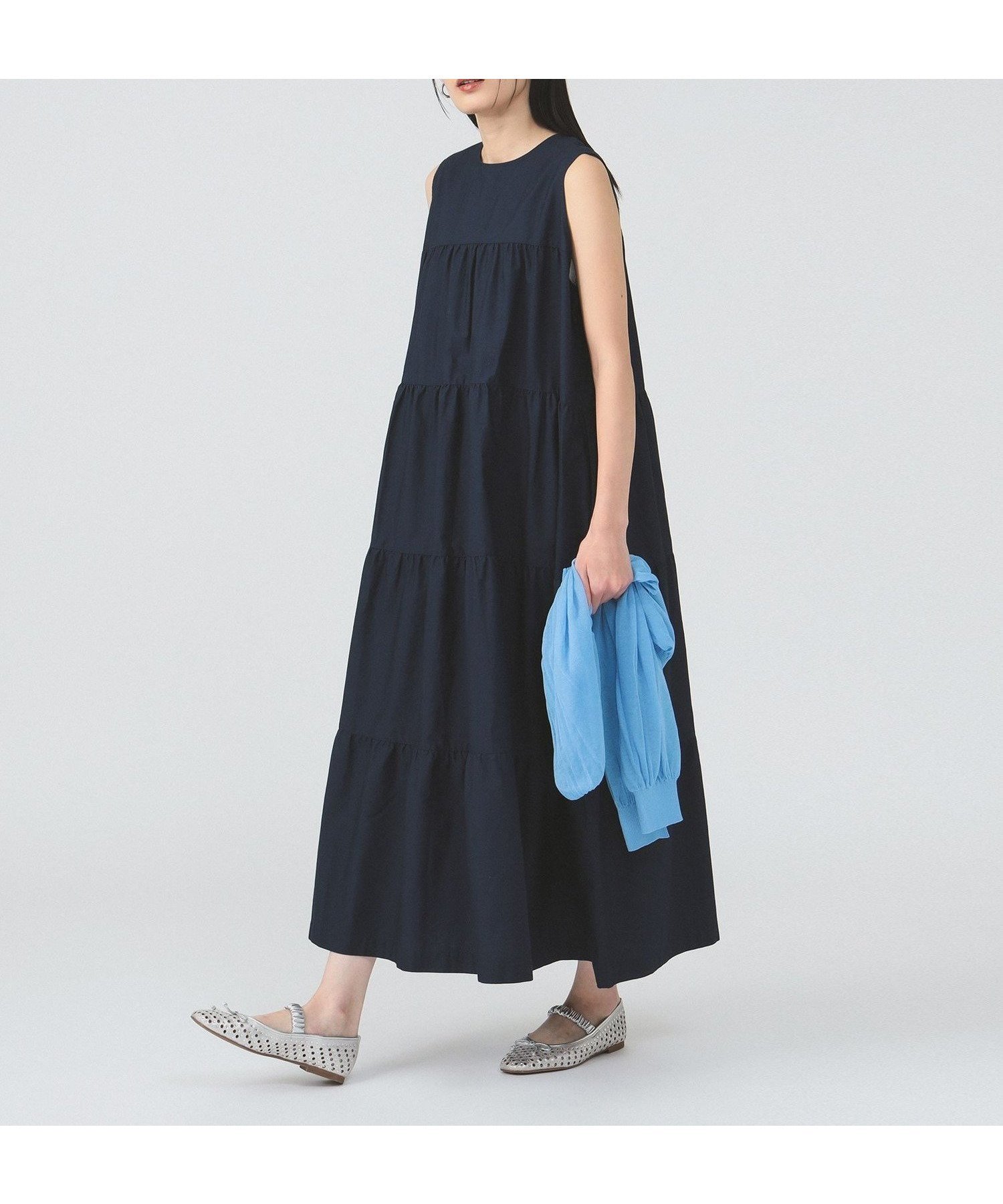 【ビームス ウイメン/BEAMS】のGymphlex / ティアード ノースリーブワンピース リラックス インテリア・キッズ・メンズ・レディースファッション・服の通販 founy(ファニー) 　ファッション　Fashion　レディースファッション　Fashion for Women　ワンピース　Dresses　サンダル　Sandals, Summer Shoes　スニーカー　Sneakers, Trainers　ティアード　Tiered, Tiered Style　ノースリーブ　Sleeveless, No-Sleeve　リゾート　Resort, Vacation Style　リラックス　Relax, Relaxed Fit　人気　Popular, Best Seller　夏　Summer　定番　Standard, Basic Item　春　Spring　S/S・春夏　SS, Spring/Summer, Warm Season　NAVY|ID: prp329100004530983 ipo3291000000032984082