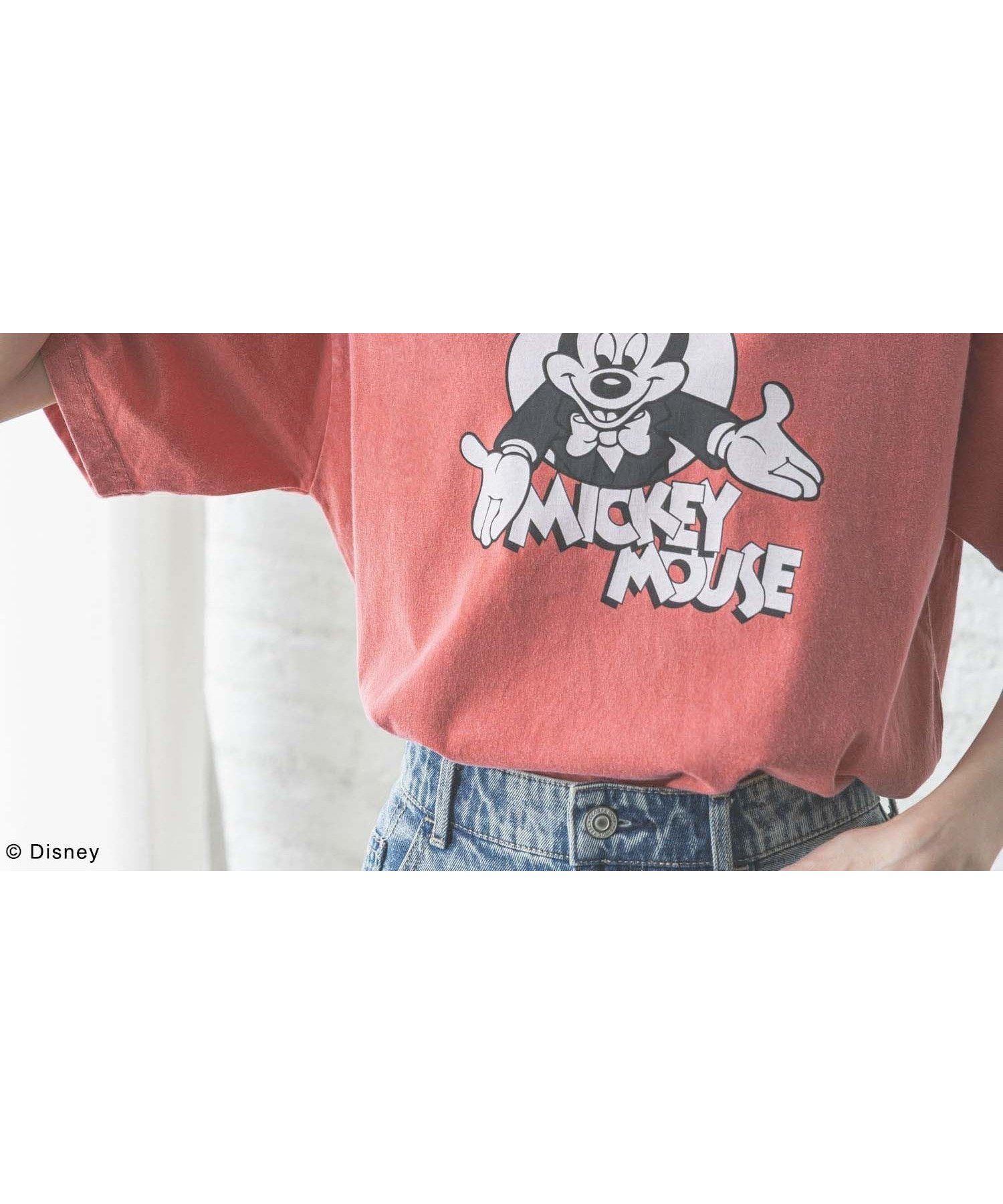 【グローバルワーク/GLOBAL WORK】のMICKEY/プリントT半袖/492616 インテリア・キッズ・メンズ・レディースファッション・服の通販 founy(ファニー) 　ファッション　Fashion　レディースファッション　Fashion for Women　トップス・カットソー　Cut & Sew Tops　インナー　Innerwear　ジャケット　Jacket, Outerwear　パウダー　Powder, Soft Tone　ビンテージ　Vintage, Retro Style　フレア　Flare, Flared　プリント　Print, Printed Pattern　モチーフ　Motif, Design Theme　ワイド　Wide, Wide Fit　半袖　Short Sleeve, Half Sleeve　レッド35|ID: prp329100004531003 ipo3291000000032722834