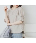 【インデックス/INDEX】の《6color/XS-LLsize》タックパフスリーブブラウス【洗濯機洗い可/吸水速乾/防シワ/抗ピル】 グレージュ|ID: prp329100004531019 ipo3291000000032161821