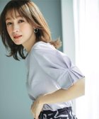 【インデックス/INDEX】の《6color/XS-LLsize》タックパフスリーブブラウス【洗濯機洗い可/吸水速乾/防シワ/抗ピル】 ラベンダー|ID: prp329100004531019 ipo3291000000032161823