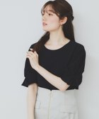 【インデックス/INDEX】の《6color/XS-LLsize》タックパフスリーブブラウス【洗濯機洗い可/吸水速乾/防シワ/抗ピル】 ネイビー|ID: prp329100004531019 ipo3291000000032161824