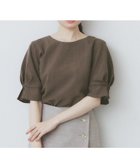 【インデックス/INDEX】の《8色展開/XS-LLサイズ》タックパフスリーブブラウス【洗濯機洗い可/吸水速乾/防シワ/抗ピル】 ブラウン|ID: prp329100004531019 ipo3291000000032622104