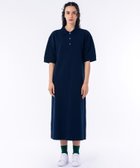 【ラコステ/LACOSTE】のルーズフィット5分袖ポロドレス / ポロワンピース マキシ丈 ロング丈 ダークネイビー|ID: prp329100004531023 ipo3291000000032290912