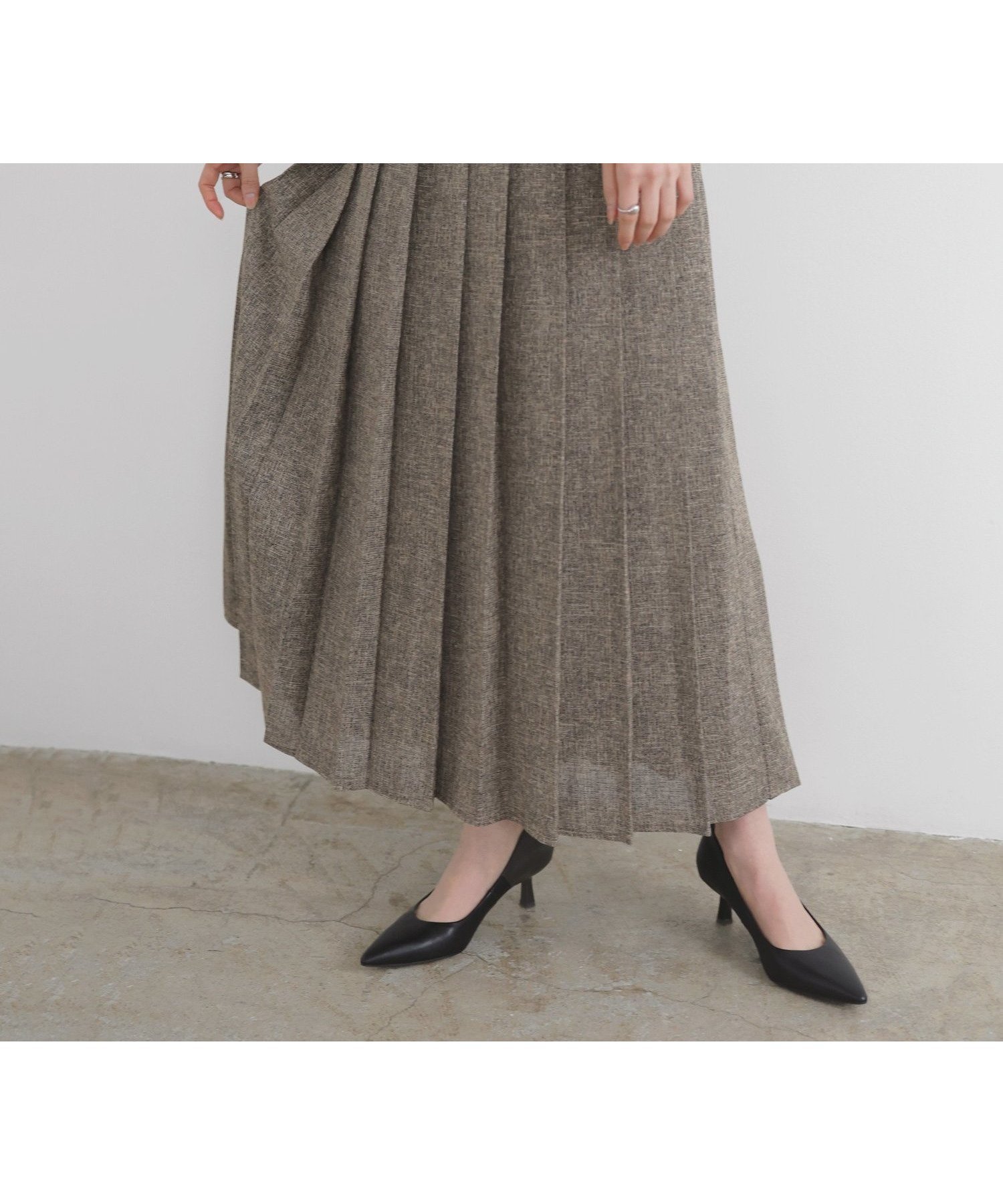 【リアン/Lian】のサマーツイードプリーツスカート インテリア・キッズ・メンズ・レディースファッション・服の通販 founy(ファニー) 　ファッション　Fashion　レディースファッション　Fashion for Women　スカート　Skirts　プリーツスカート / 上品フェミニンスタイル　Pleated Skirts　サマー　Summer, Summer Style　ツイード　Twill, Twill Weave　プリーツ　Pleats, Pleated　今季　This Season, Current Season　ブラウン|ID: prp329100004531024 ipo3291000000032724105