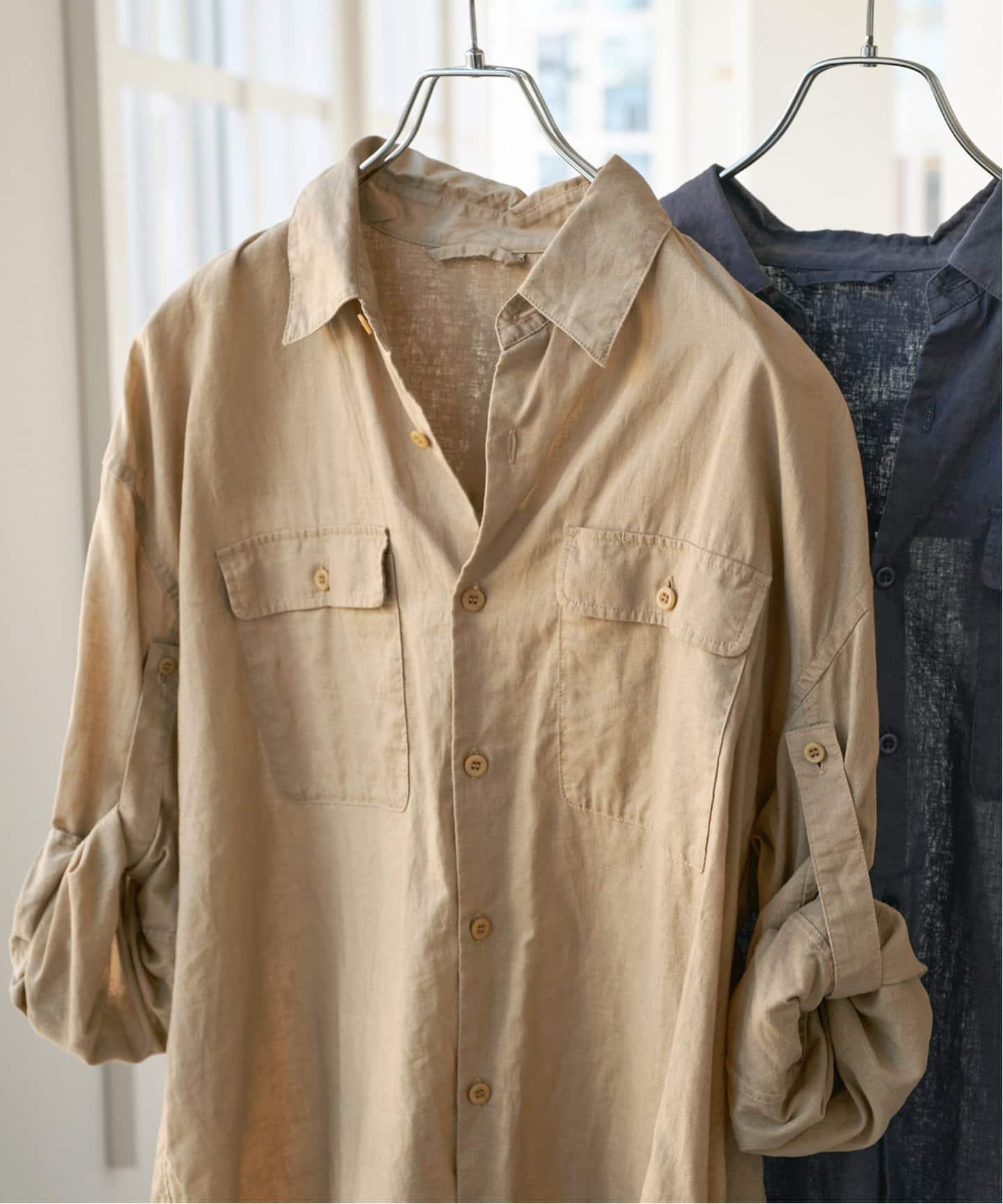 【スピック&スパン/Spick & Span】の手洗い可 / コットンリネンユーティリティーシャツ 人気、トレンドファッション・服の通販 founy(ファニー) 　ファッション　Fashion　レディースファッション　Ladies' Fashion Online　トップス・カットソー　Tops/Tshirt　シャツ/ブラウス　Shirts/Blouses　おすすめ　Recommend　タイトスカート　Tight Skirt　タンク　Tank　デニム　Denim　リネン　Linen　 other-1|ID: prp329100004531044 ipo3291000000032651476