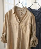 【スピック&スパン/Spick & Span】の手洗い可 / コットンリネンユーティリティーシャツ ベージュ|ID: prp329100004531044 ipo3291000000032651478