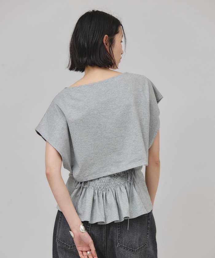 【カレンソロジー/Curensology】のバックシャーリングTシャツ インテリア・キッズ・メンズ・レディースファッション・服の通販 founy(ファニー) https://founy.com/ ファッション Fashion レディースファッション WOMEN トップス・カットソー Tops/Tshirt シャツ/ブラウス Shirts/Blouses ロング / Tシャツ T-Shirts エレガント 上品 Elegant コンパクト Compact シャーリング Shirring プレーン Plane 日本製 Made In Japan |ID: prp329100004531063 ipo3291000000032032020