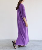 【その他のブランド/Other】の配色ステッチ オーバーサイズ 半袖 Tシャツ ワンピース パープル|ID: prp329100004531072 ipo3291000000032032070