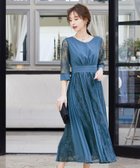【その他のブランド/Other】のプリーツ*レース 7分袖パーティードレス 結婚式ワンピース グレイッシュブルー|ID: prp329100004531113 ipo3291000000032032237