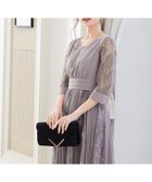 【その他のブランド/Other】のプリーツ*レース 7分袖パーティードレス 結婚式ワンピース グレージュ|ID: prp329100004531113 ipo3291000000032748285
