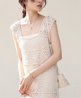 【バブ ブージュルード/Bab Bou Jeloud】の【XS~M 低身長向けサイズあり】クロシェロングワンピース 人気、トレンドファッション・服の通販 founy(ファニー) ファッション Fashion レディースファッション WOMEN ワンピース Dress |ID:prp329100004531132