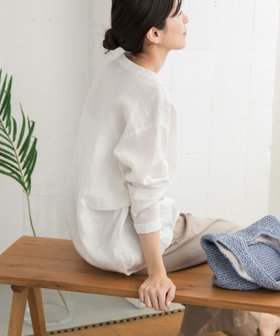 【アーバンリサーチ ドアーズ/URBAN RESEARCH DOORS】のリネンバックタックプルオーバー 人気、トレンドファッション・服の通販 founy(ファニー) ファッション Fashion レディースファッション Fashion for Women トップス・カットソー Cut & Sew Tops カジュアルプルオーバー・ニットトップス Pullovers & Knit Tops / Casual Pullovers バッグ Bags 2025年 2025 2025春夏・S/S Spring/Summer 2025 SS25 リネン Linen, Linen Fabric 人気 Popular, Best Seller 夏 Summer 春 Spring S/S・春夏 SS, Spring/Summer, Warm Season 長袖 Long Sleeve, Full Sleeve |ID:prp329100004531139
