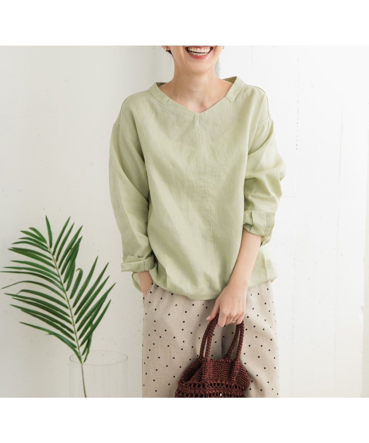 【アーバンリサーチ ドアーズ/URBAN RESEARCH DOORS】のリネンバックタックプルオーバー インテリア・キッズ・メンズ・レディースファッション・服の通販 founy(ファニー) 　ファッション　Fashion　レディースファッション　Fashion for Women　トップス・カットソー　Cut & Sew Tops　カジュアルプルオーバー・ニットトップス　Pullovers & Knit Tops / Casual Pullovers　バッグ　Bags　2025年　2025　2025春夏・S/S　Spring/Summer 2025 SS25　リネン　Linen, Linen Fabric　人気　Popular, Best Seller　夏　Summer　春　Spring　S/S・春夏　SS, Spring/Summer, Warm Season　長袖　Long Sleeve, Full Sleeve　LIME|ID: prp329100004531139 ipo3291000000032723902