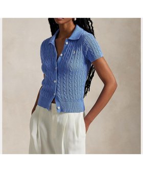 【ラルフローレン/RALPH LAUREN】のケーブル コットン ショートスリーブ Polo カーディガン 人気、トレンドファッション・服の通販 founy(ファニー) ファッション Fashion レディースファッション Ladies' Fashion Online トップス・カットソー Tops/Tshirt カーディガン Cardigans カーディガン Cardigan ショート Short スリム Slim スリーブ Sleeve フィット Fit ポロシャツ Polo Shirt 半袖 Short Sleeve |ID:prp329100004531179