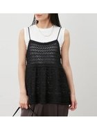 【ミラオーウェン/Mila Owen】の【ウォッシャブル】クロシェニットキャミ×ノースリトップス 人気、トレンドファッション・服の通販 founy(ファニー) ファッション Fashion レディースファッション WOMEN トップス・カットソー Tops/Tshirt ニット Knit Tops キャミソール / ノースリーブ No Sleeves かぎ針 Crochet ウォッシャブル Washable キャミ Cami キャミソール Camisole クロシェ Crochet スパンコール Sequins タンク Tank トリミング Trimming トレンド Trend 夏 Summer 透かし Watermark thumbnail BLK[009]|ID: prp329100004531186 ipo3291000000032091379
