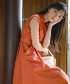 【ナチュラル ビューティー ベーシック/NATURAL BEAUTY BASIC】のベルテッドポケットシャツワンピース オレンジ|ID: prp329100004531190 ipo3291000000032032565