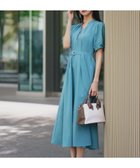 【ナチュラル ビューティー ベーシック/NATURAL BEAUTY BASIC】のリネンライクベルテッドワンピース ライトグリーン1|ID: prp329100004531194 ipo3291000000032622424