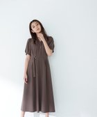 【ナチュラル ビューティー ベーシック/NATURAL BEAUTY BASIC】のリネンライクベルテッドワンピース ブラウン|ID: prp329100004531194 ipo3291000000032622425
