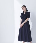 【ナチュラル ビューティー ベーシック/NATURAL BEAUTY BASIC】のリネンライクベルテッドワンピース ネイビー|ID: prp329100004531194 ipo3291000000032622426