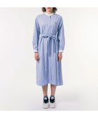 【ラコステ/LACOSTE】のストライプ マキシ丈 バンドカラーシャツドレス ライトブルー|ID: prp329100004531197 ipo3291000000032032594