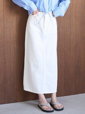 【ミラオーウェン/Mila Owen】の後ベンツストレートマキシデニムスカート 人気、トレンドファッション・服の通販 founy(ファニー) ファッション Fashion レディースファッション WOMEN スカート Skirt デニムスカート Denim Skirts ヴィンテージ Vintage クール Cool 今季 This Season スタイリッシュ Stylish デニム Denim トレンド Trend バランス Balance リアル Real 日本製 Made In Japan 夏 Summer |ID:prp329100004531213