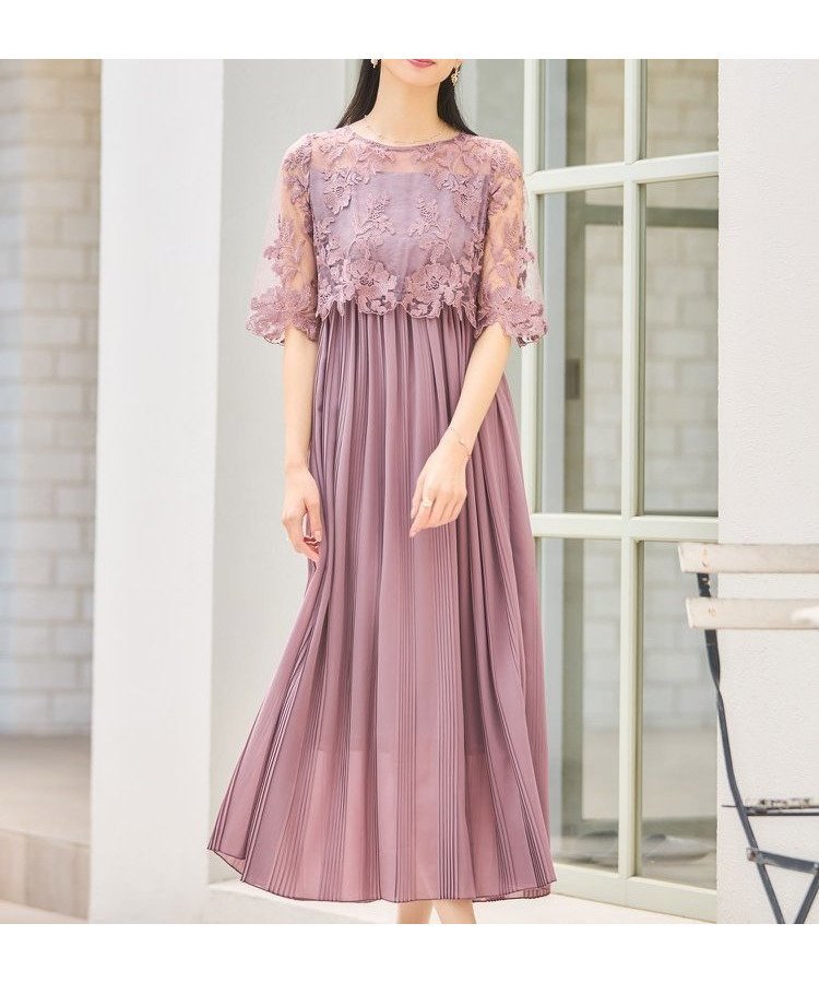 【ドレス/DRESS+】のワンピース ドレス レース プリーツ 結婚式 レース袖 人気、トレンドファッション・服の通販 founy(ファニー) 　ファッション　Fashion　レディースファッション　WOMEN　ワンピース　Dress　ドレス　Party Dresses　エレガント 上品　Elegant　シアー　Sheer　ショート　Short　ストール　Stall　ドレス　Dress　プリーツ　Pleats　ボレロ　Bolero　ポンチョ　Poncho　ミモレ　Mimore　ヨーク　Yoke　レース　Race　結婚式　Wedding Ceremony　 other-1|ID: prp329100004531235 ipo3291000000032224930