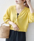 【シップス フォー ウィメン/SHIPS】のSHIPS any 手洗い可能 UVカット シアー Vネック カーディガン イエロー|ID: prp329100004531237 ipo3291000000032053818