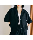 【レプシィム ローリーズファーム/LEPSIM LOWRYS FARM】の《リネンライクドライシリーズ》オープンカラーショート5分袖シャツ 人気、トレンドファッション・服の通販 founy(ファニー) ファッション Fashion レディースファッション WOMEN トップス・カットソー Tops/Tshirt シャツ/ブラウス Shirts/Blouses おすすめ Recommend ショート Short バランス Balance リラックス Relax 夏 Summer thumbnail ブラック09|ID: prp329100004531254 ipo3291000000032241866