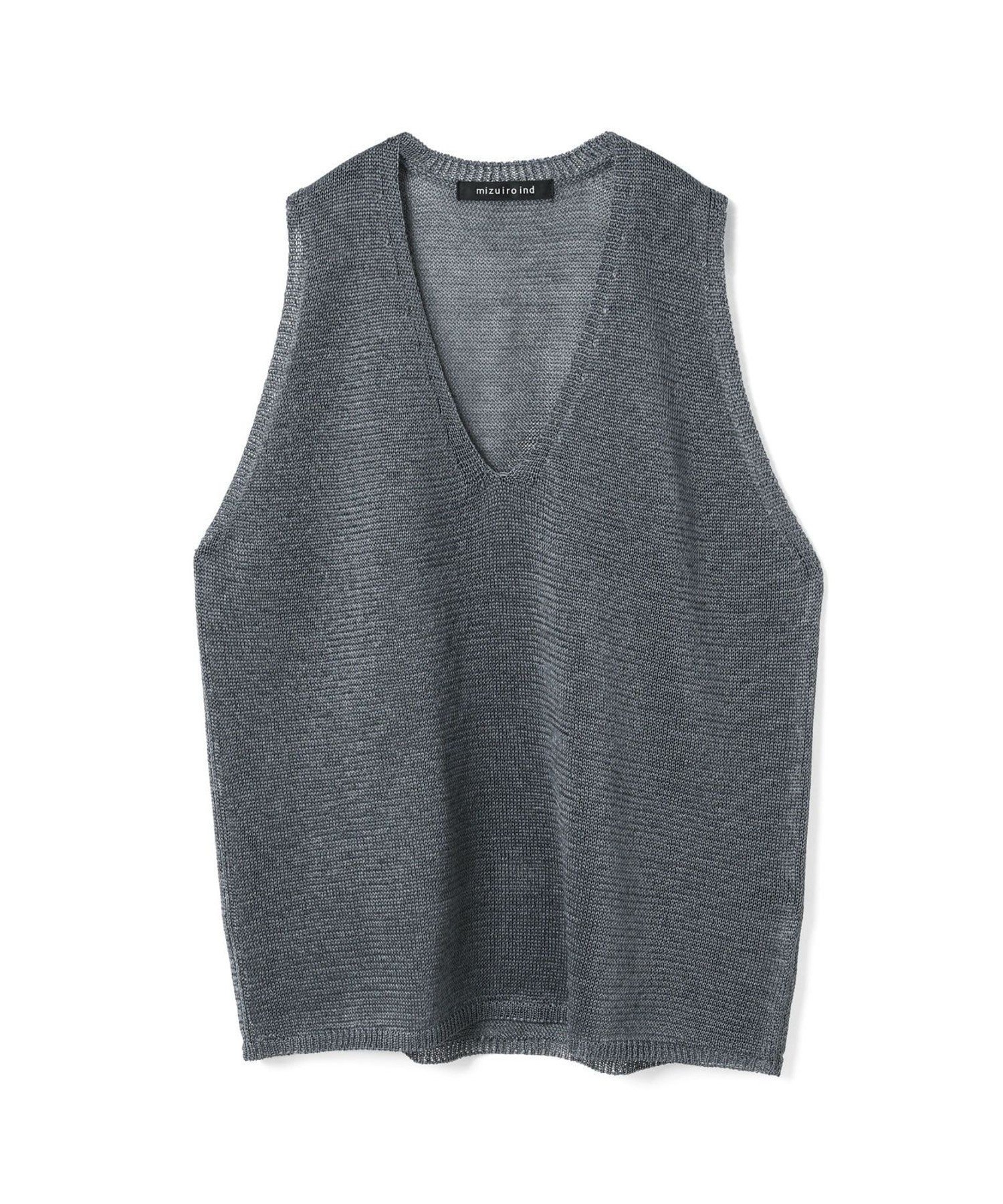 【マーコート/MARcourt】のmizuiro ind ワイドVネックベスト インテリア・キッズ・メンズ・レディースファッション・服の通販 founy(ファニー) 　ファッション　Fashion　レディースファッション　WOMEN　アウター　Coat Outerwear　トップス・カットソー　Tops/Tshirt　ベスト/ジレ　Gilets/Vests　Vネック　V-Neck　インナー　Inner　ノースリーブ　No Sleeve　ベスト　Vest　ポケット　Pocket　ワイド　Wide　夏　Summer　春　Spring　S/S・春夏　Ss・Spring/Summer　無地　Plain Color　ダークグレー|ID: prp329100004531271 ipo3291000000032032902