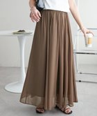 【ディスコート/Discoat】の【WEB限定】シフォンフレアスカート モカ|ID: prp329100004531290 ipo3291000000032605910