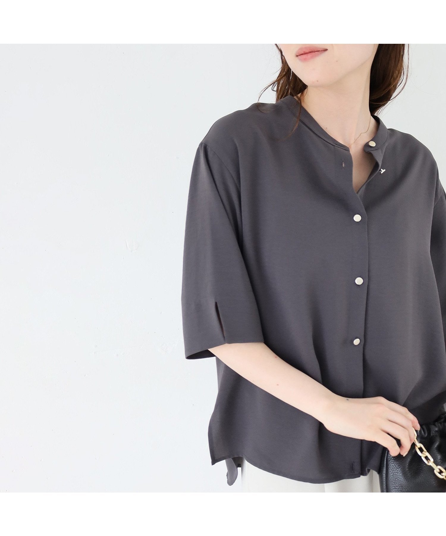 【ルクールブラン/le.coeur blanc】の《大人気商品!》2WAYジョーゼットブラウス 人気、トレンドファッション・服の通販 founy(ファニー) 　ファッション　Fashion　レディースファッション　WOMEN　トップス・カットソー　Tops/Tshirt　シャツ/ブラウス　Shirts/Blouses　おすすめ　Recommend　ウェーブ　Wave　ギャザー　Gather　シンプル　Simple　ジョーゼット　Georgette　ストレッチ　Stretch　ストレート　Straight　スリット　Slit　フロント　Front　ベーシック　Basic　ロング　Long　人気　Popularity　今季　This Season　半袖　Short Sleeve　 other-1|ID: prp329100004531292 ipo3291000000032229324