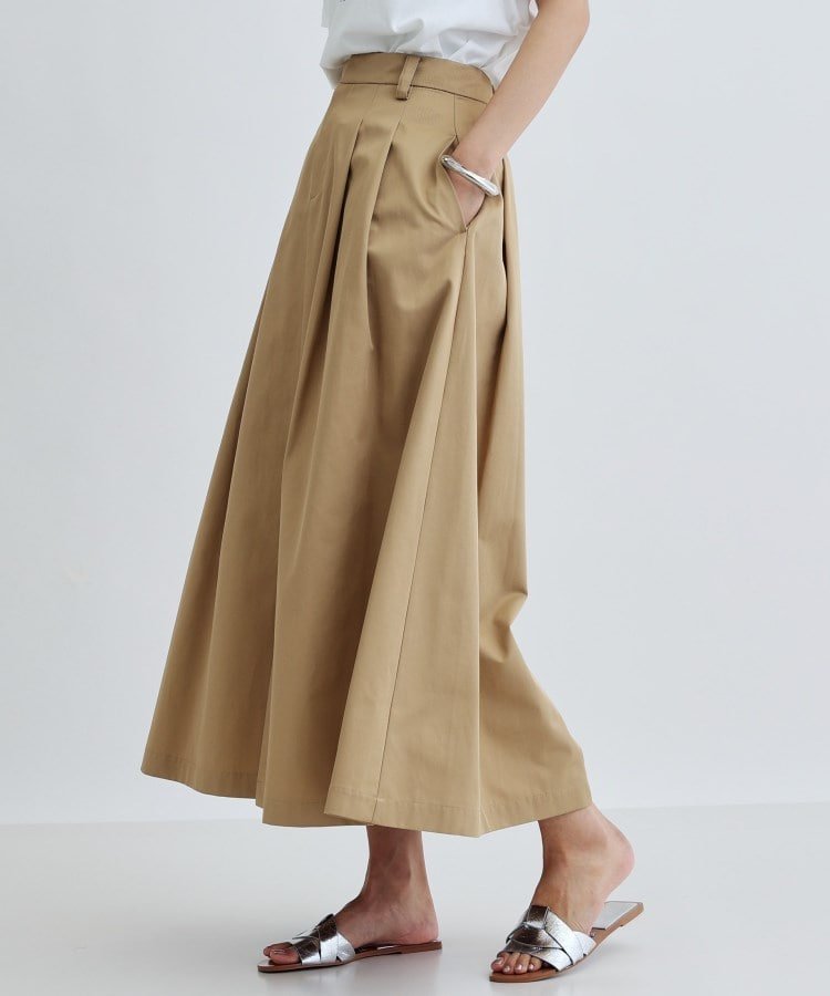 【インディヴィ/INDIVI】のチノマキシスカート インテリア・キッズ・メンズ・レディースファッション・服の通販 founy(ファニー) 　ファッション　Fashion　レディースファッション　WOMEN　スカート　Skirt　エレガント 上品　Elegant　サンダル　Sandals　シンプル　Simple　スニーカー　Sneakers　リラックス　Relax　ベージュ|ID: prp329100004531320 ipo3291000000032033092