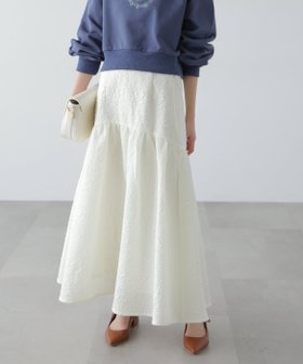 【フリーズマート/FREE'S MART】のエンボスティアードスカート 人気、トレンドファッション・服の通販 founy(ファニー) ファッション Fashion レディースファッション WOMEN スカート Skirt ティアードスカート Tiered Skirts ギャザー Gather スウェット Sweat ラウンド Round ルーズ Loose |ID:prp329100004531354