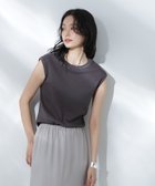 【ナノ ユニバース/nano universe】のAnti Soaked 汗染み防止リブノースリーブTシャツ(セットアップ可) チャコール3|ID: prp329100004531358 ipo3291000000032033249