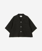 【ビショップ/Bshop】のオープンカラー半袖シャツ WOMEN BLACK|ID: prp329100004531364 ipo3291000000032033278