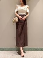 【スナイデル/SNIDEL】のシンプルタイトスカート 人気、トレンドファッション・服の通販 founy(ファニー) ファッション Fashion レディースファッション Ladies' Fashion Online スカート Skirt イエロー Yellow シンプル Simple タイトスカート Tight Skirt フロント Front 定番 Standard thumbnail BRW[058]|ID: prp329100004531374 ipo3291000000032612137