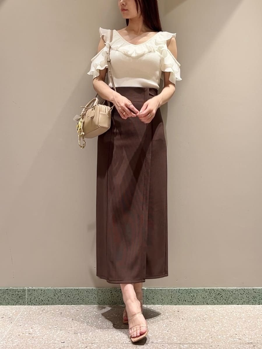 【スナイデル/SNIDEL】のシンプルタイトスカート インテリア・キッズ・メンズ・レディースファッション・服の通販 founy(ファニー) 　ファッション　Fashion　レディースファッション　Ladies' Fashion Online　スカート　Skirt　イエロー　Yellow　シンプル　Simple　タイトスカート　Tight Skirt　フロント　Front　定番　Standard　BRW[058]|ID: prp329100004531374 ipo3291000000032612137