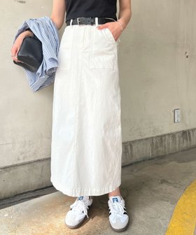 【フューティアランド/futier land】のキレイめカジュアルのプラスコーデ.ベイカーロングスカート 人気、トレンドファッション・服の通販 founy(ファニー) ファッション Fashion レディースファッション Ladies' Fashion Online スカート Skirt ロングスカート Long Skirt おすすめ Recommend スリット Slit デニム Denim バランス Balance ベーシック Basic |ID:prp329100004531386