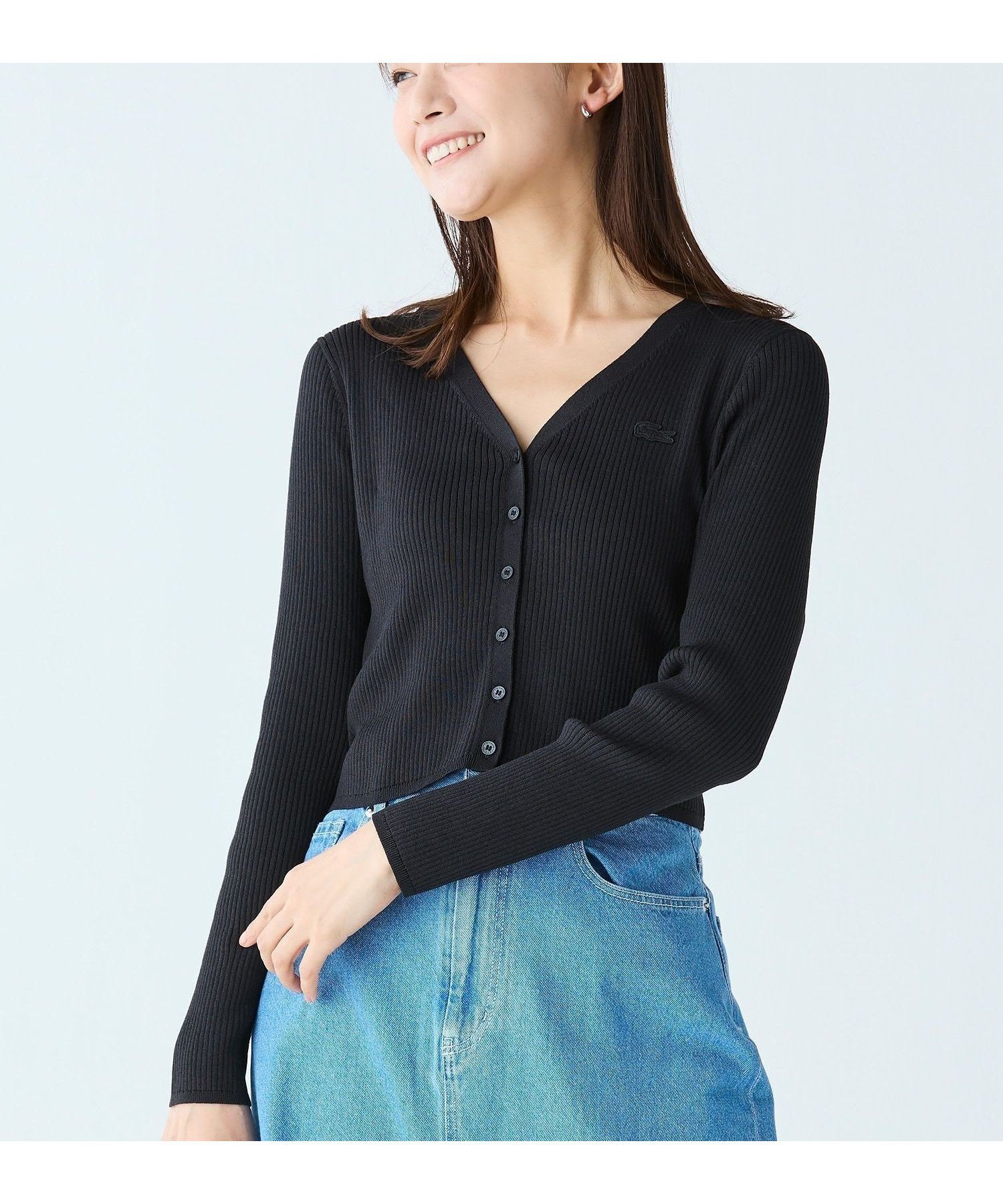 【ラコステ/LACOSTE】のUVカット クールマックスリブニットカーディガン 人気、トレンドファッション・服の通販 founy(ファニー) 　ファッション　Fashion　レディースファッション　WOMEN　トップス・カットソー　Tops/Tshirt　ニット　Knit Tops　カーディガン　Cardigans　おすすめ　Recommend　カーディガン　Cardigan　キャミソール　Camisole　クロップド　Cropped　クール　Cool　ショート　Short　スリム　Slim　タンク　Tank　フィット　Fit　リブニット　Rib Knit　ワンポイント　One Point　エレガント 上品　Elegant　夏　Summer　春　Spring　S/S・春夏　Ss・Spring/Summer　 other-1|ID: prp329100004531388 ipo3291000000032033358