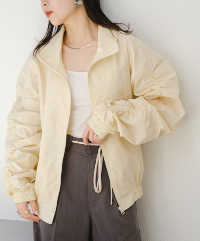 【チャオパニックティピー/CIAOPANIC TYPY】の【UNISEX】袖ギャザーナイロンブルゾン インテリア・キッズ・メンズ・レディースファッション・服の通販 founy(ファニー) https://founy.com/ ファッション Fashion レディースファッション Ladies' Fashion Online アウター Coat Outerwear ブルゾン Blouson/Jackets インナー Inner ギャザー Gather ショート Short ジャケット Jacket トレンド Trend ベーシック Basic ユニセックス Unisex ロング Long おすすめ Recommend |ID: prp329100004531407 ipo3291000000032665973